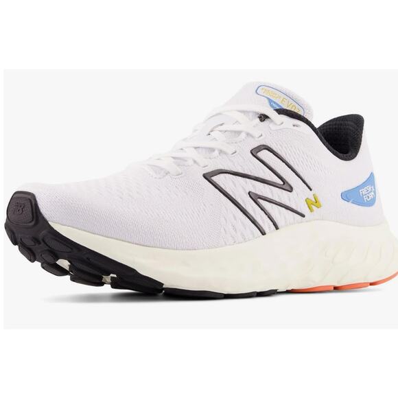 New Balance Men's Fresh Foam X EVOZ V3 Running Shoe, White/Angora/Black, 12 Wide - Picture 1 of 10